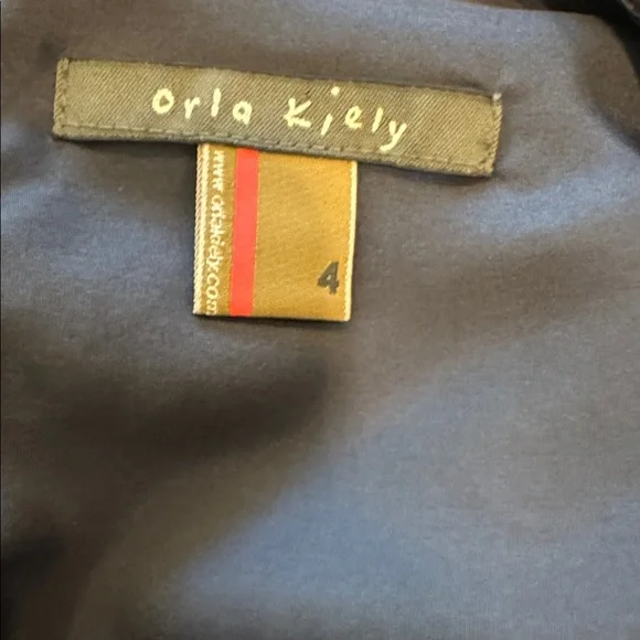 Orla Kiely Tiered Ruffle Dress | Dark Navy |Sleeveless Size 4 - Picture 16 of 16